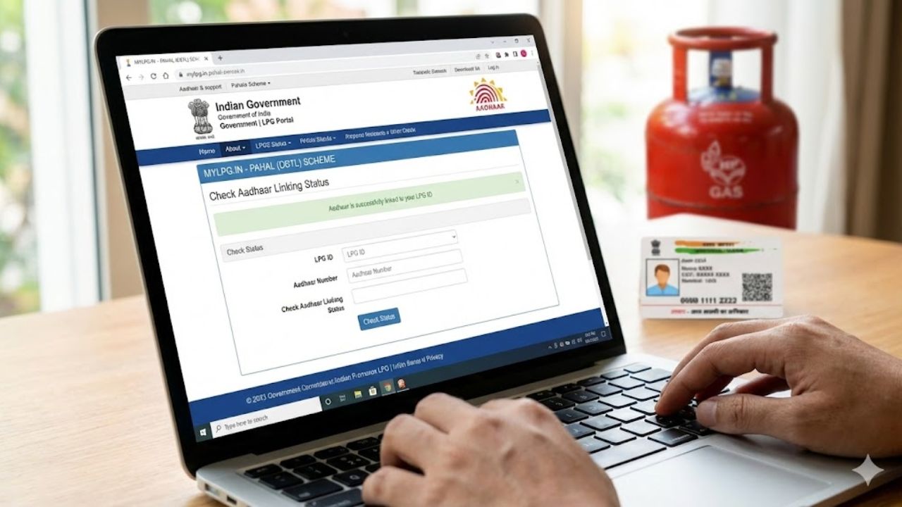 GAS Aadhar Link Online