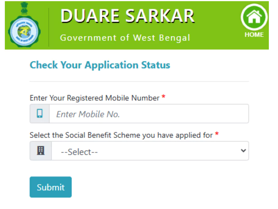 Duare Sarkar Camp Status Check