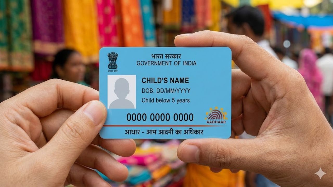 Blue Aadhar Card